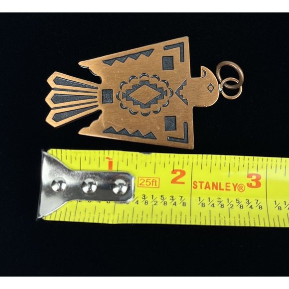 Trading Post Solid Copper Thunderbird Pendant Vintage Southwestern 3" x 1.5” - Picture 4 of 5